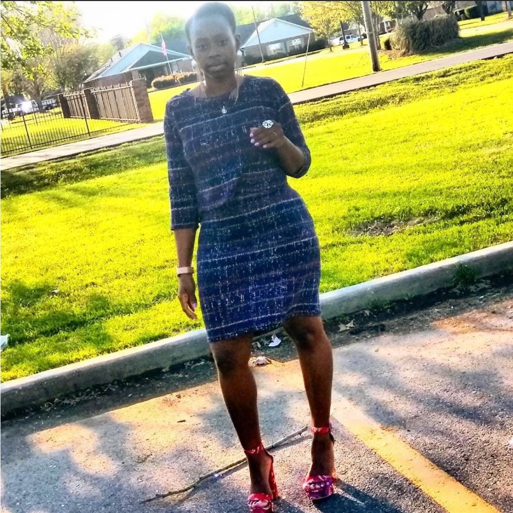 Colorful knee length dress